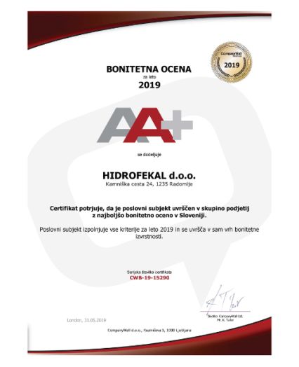 certifikat odličnosti
